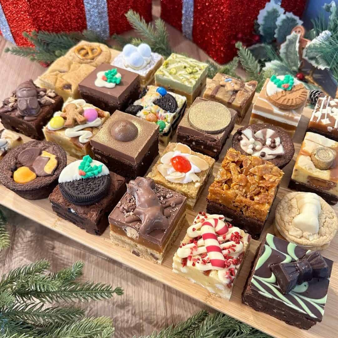 A display of various sweet treats created by Big Bakes Bakery