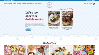 The Big Bakes Bakery homepage