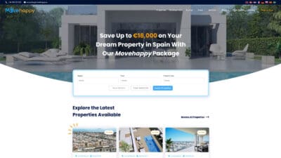 The Movehappy homepage