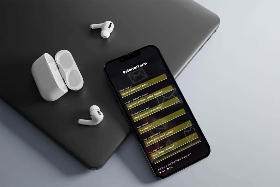 A smartphone displaying the NCDV referral form